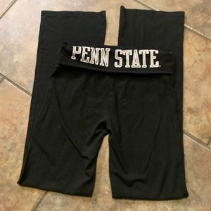 Penn State Pink Victoria Secrets black yoga pants